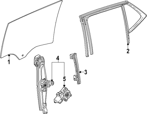 Glass - Rear Door for 2025 Buick Encore GX #0