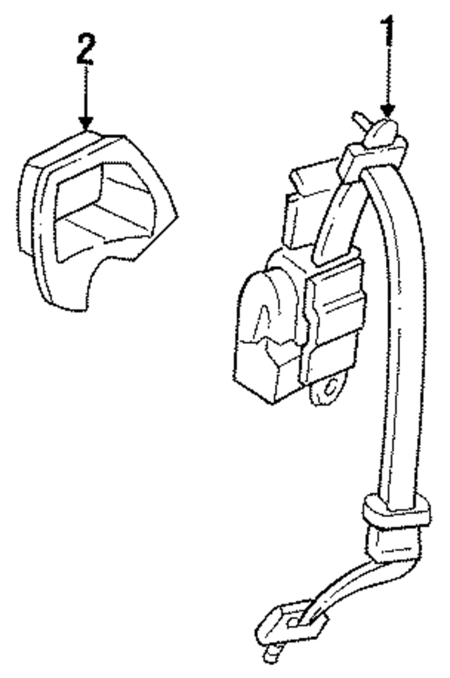 4828SM5A00ZB - : Seat Belt Lap and Shoulder Belt for Honda Image