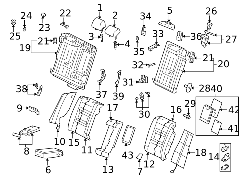 Rear Seat Components for 2007 Audi A4 Quattro #0