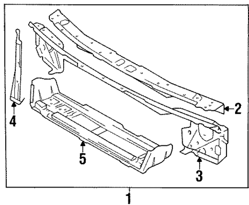 Radiator Support for 1993 Buick Park Avenue #0