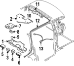 88897318 - Body: Wire Connector for Oldsmobile: Silhouette Image