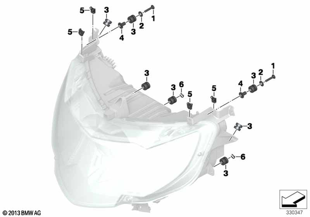 46547699778 - Lights: Fillister Head Screw - M5X30mm for BMW-Motorrad Image