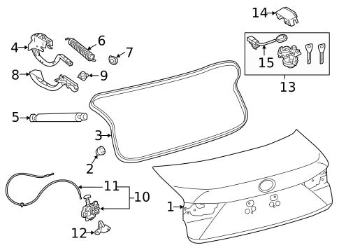 Lid & Components for 2025 Lexus RC300 #0