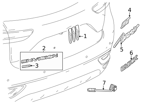 Exterior Trim - Lift Gate for 2022 Buick Envision #0