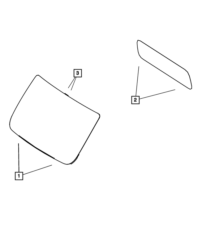 4725988AB - Glass: Shipping Assembly - 30 Lite Glass Windshield for Mopar Image