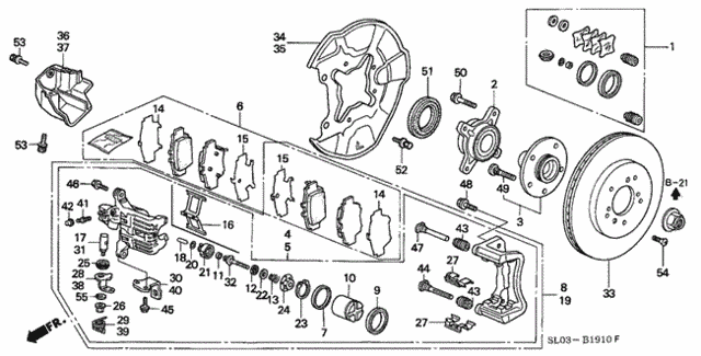 Rear Brake for 1992 Acura NSX #0