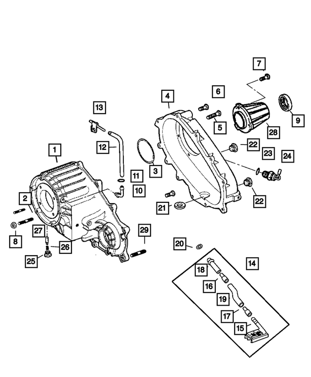 5086332AB - Transfer Case Model 271 [DH1]: Transfer Rear Case for Mopar Image image
