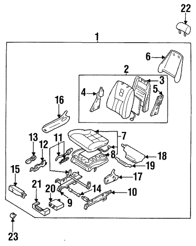 8760075U11 - : Seat Back Assembly for Infiniti Image