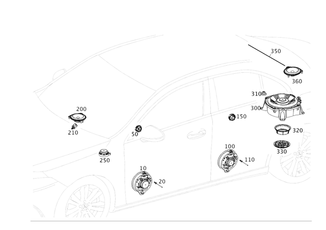 19959377 - Electrical System: Line Bracket for Mercedes-Benz Image image