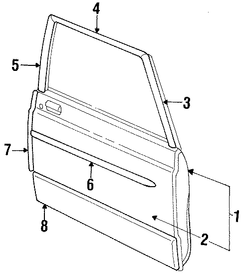 Exterior Trim - Door for 1984 Mercury Grand Marquis #0