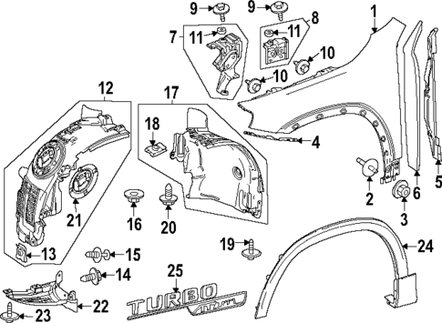 Exterior Trim - Fender for 2022 Mercedes-Benz GLB 35 AMG&reg; #0