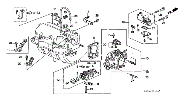 Throttle Body for 2000 Honda Prelude #0