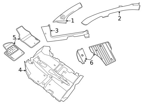 Interior Trim - Pillars for 2019 Fiat 500 #0