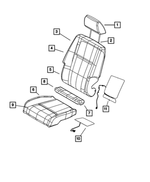 1RL031DKAA - Interior Trim: Front Headrest for Mopar Image