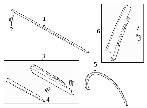 Exterior Trim - Rear Door for 2023 Lincoln Aviator #0