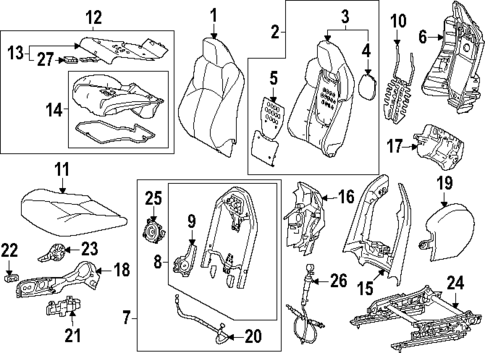 Passenger Seat Components for 2025 Toyota Tacoma #1