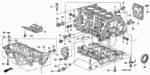 11000RNA811 - Engine: BLOCK ASSY., CYLINDER (DOT) for Honda Image