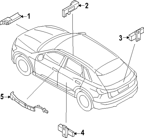 Keyless Entry Components for 2025 Audi SQ8 e-tron Sportback #0