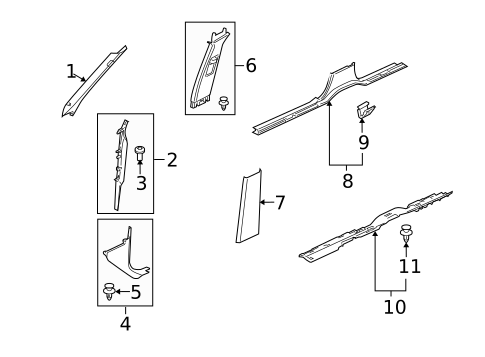 Interior Trim - Pillars for 2007 Land Rover Range Rover Sport #0