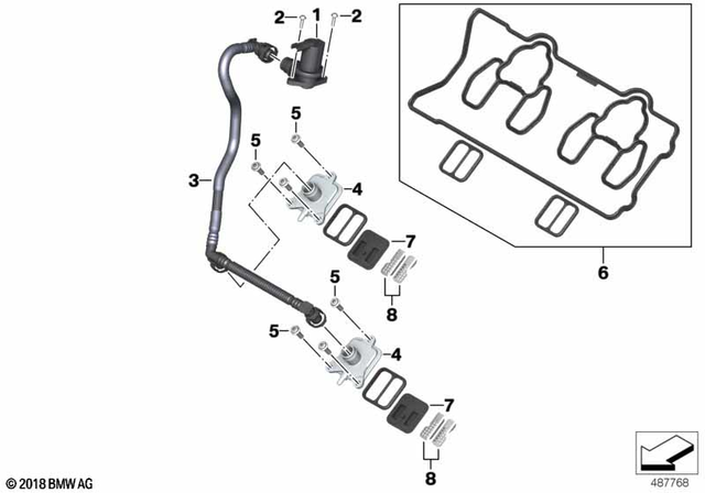 11737708937 - Engine: Switching Valve, Secondary Air Injection -  for BMW-Motorrad Image image