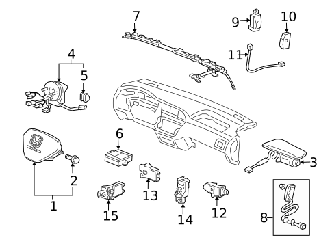 Air Bag Components for 2007 Honda Ridgeline #0
