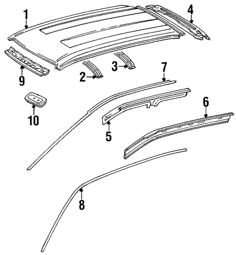 Roof & Components for 1996 Toyota Corolla #0