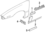 16612110 - Body: Upper Molding for Oldsmobile: Achieva Image