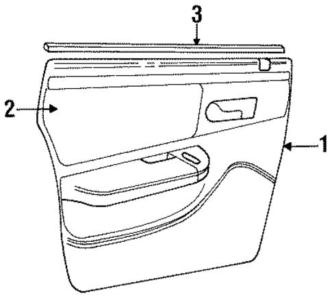 Interior Trim - Rear Door for 1994 Chrysler Concorde #0