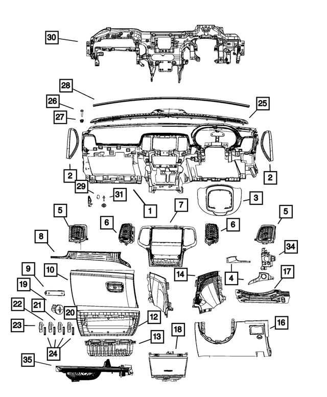 1GF63LC5AF - Interior Trim: Instrument Panel End Cap, Left for Mopar Image