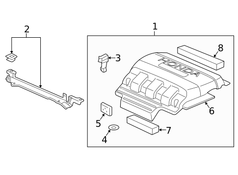 Engine Appearance Cover for 2015 Honda Pilot #0