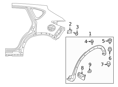Exterior Trim - Quarter Panel for 2014 Mazda CX-5 #0
