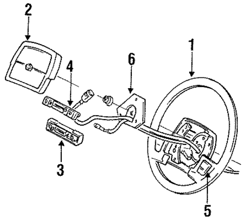 Steering Wheel & Trim for 1990 Chrysler New Yorker #0