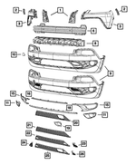 68140499AA - : Front Bumper Beam for Mopar Image