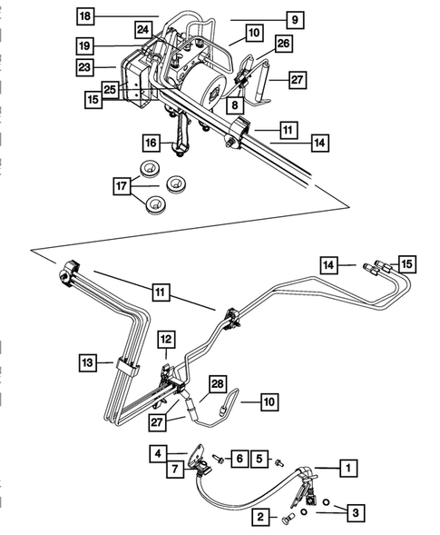 Hydraulic Control Unit, Brake Tubes and Hoses for 2009 Dodge Charger #0