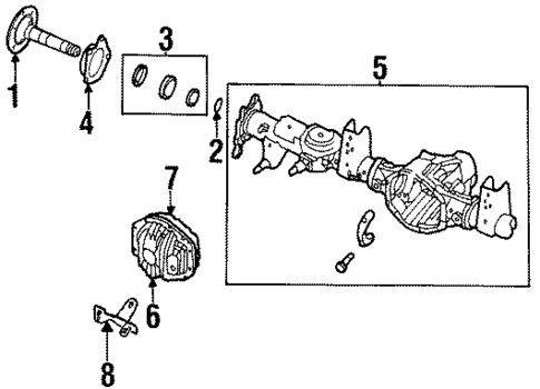 Axle Housing for 2002 Honda Passport #0