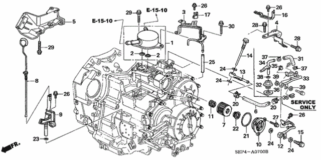 AT Oil Level Gauge - ATF Pipe (-'06) for 2006 Acura TL #0