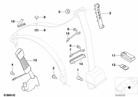 Safety Belt for 2005 BMW X5 3.0i #2
