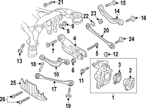 Rear Suspension for 2025 Audi SQ8 e-tron Sportback #0