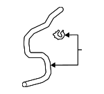G922A47010 - Cooling System: Coolant Hose for Toyota: Corolla, Prius, Prius AWD-e, Prius Prime Image