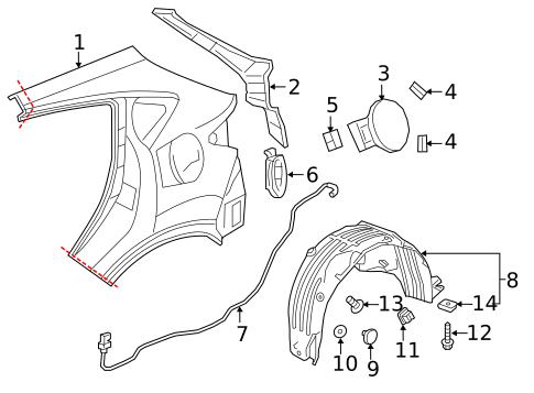 Fuel Door for 2020 Honda HR-V #0