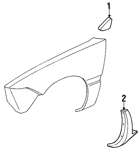 Exterior Trim - Fender for 1999 Mercury Cougar #0