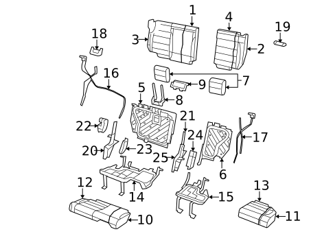 Rear Seat Components for 2018 Jeep Wrangler JK #0
