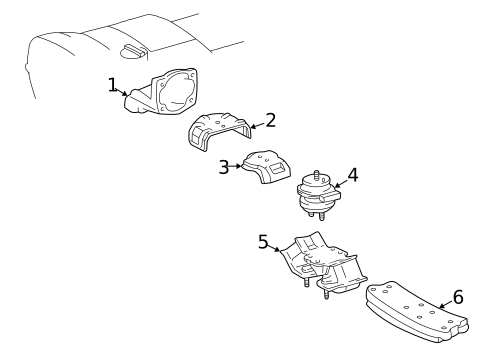 Engine & Trans Mounting for 2003 Lexus GS300 #0