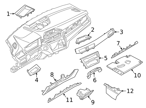 Instrument Panel Components for 2016 BMW X1 #0