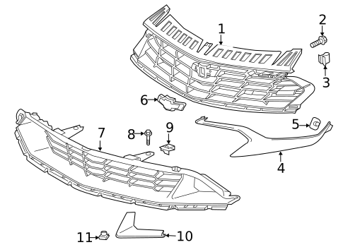 Grille & Components for 2022 Chevrolet Camaro #1
