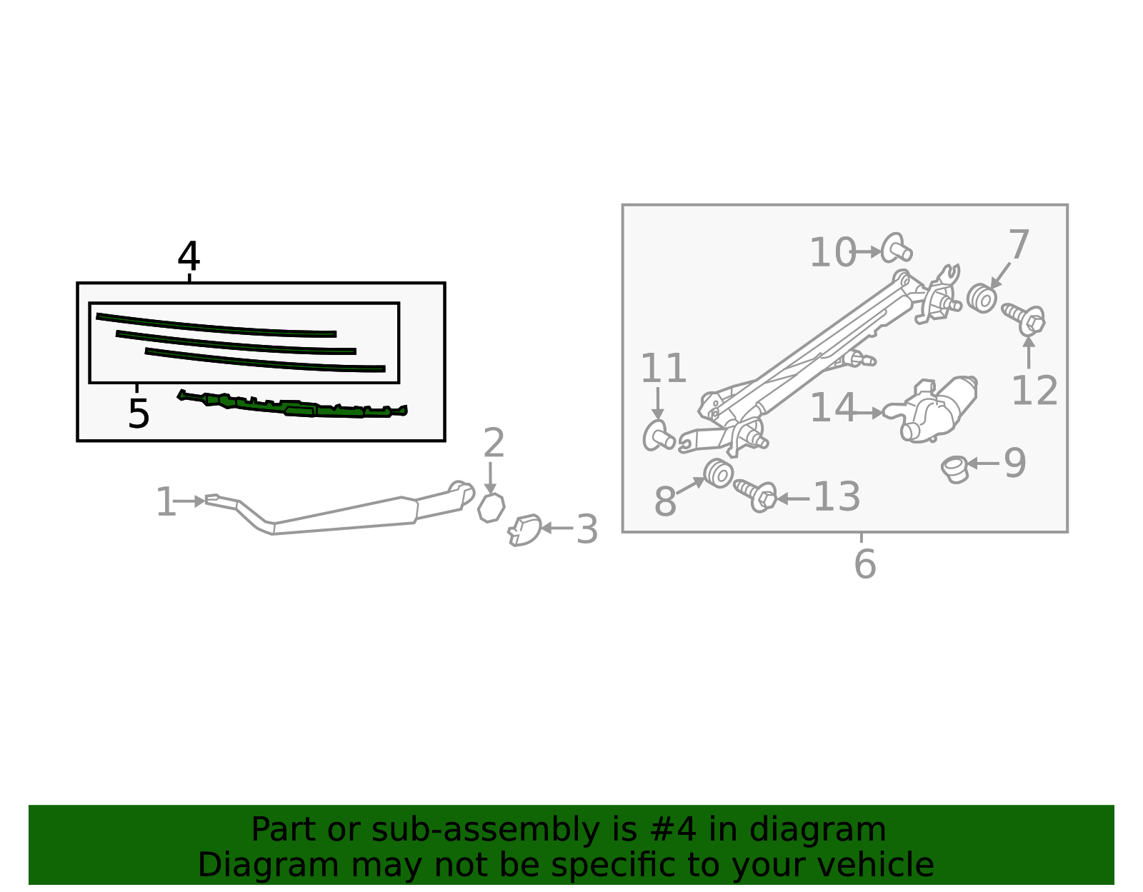 2022-2025 Subaru BRZ Wiper Blade 86542CC020 | Subaru Online Parts