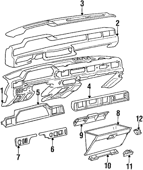 Instrument Panel for 1987 Mitsubishi Tredia #0