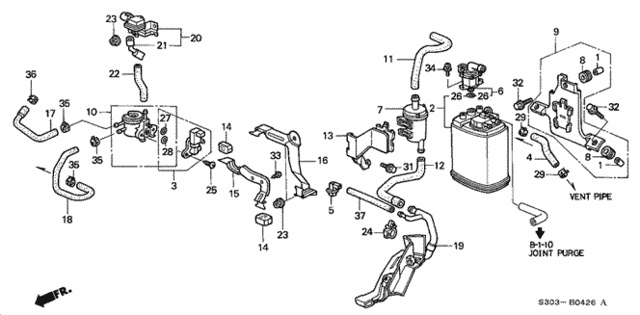 Canister (3) for 2000 Honda Prelude #0