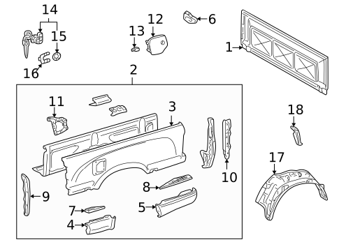 Front & Side Panels for 2004 Toyota Tacoma #1
