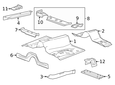 Floor for 2012 Chevrolet Camaro #0